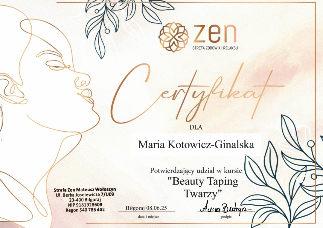 Face Taping Cert Face Taping Cert